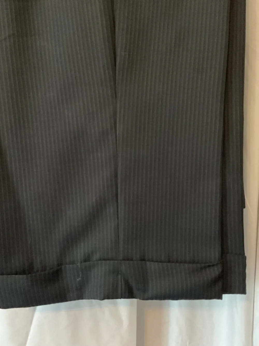 Hart Schaffer Marx Black Pinstripe Suite